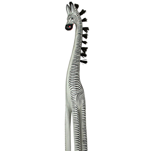 Dakota Fields Wooden Zebra Statue Wayfair